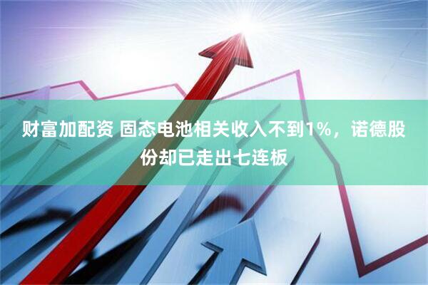 财富加配资 固态电池相关收入不到1%，诺德股份却已走出七连板